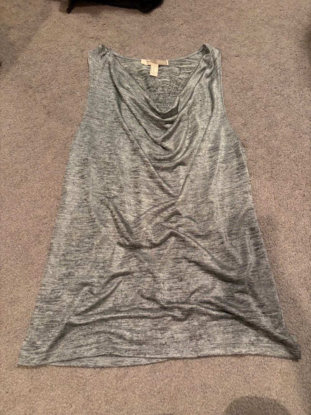 Forever 21 Gray Draped Cowl Neck Tank Top
